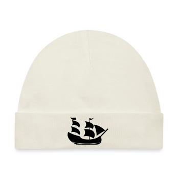 Piratenschiff - Baby Premium Organic Mütze - Naturweiß - Vorne