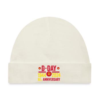 80. Jahrestag des D-Day in der Normandie 1944 2024 - Baby Premium Organic Mütze - Naturweiß - Vorne