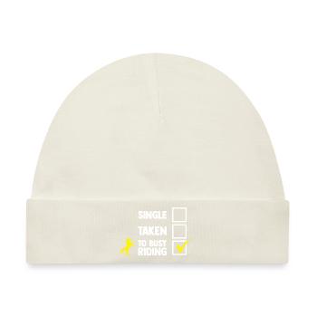 Pferdeliebhaber Reiten Reiten - Baby Premium Organic Mütze - Naturweiß - Vorne
