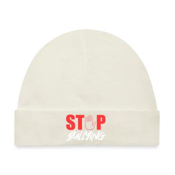 Mobbing Stop - Baby Premium Organic Mütze - Naturweiß - Vorne