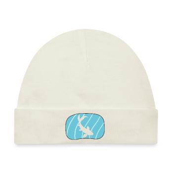 Koi Fisch Fischkopf - Baby Premium Organic Mütze - Naturweiß - Vorne