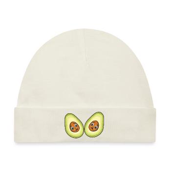 Avocados Früchte Frucht Vegetarisch - Baby Premium Organic Mütze - Naturweiß - Vorne