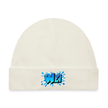 WEI splash Blaues Graffiti von Max the Tagger - Baby Premium Organic Mütze - Naturweiß - Vorne