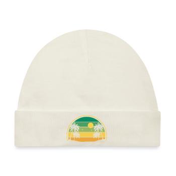 Retro Sommer Sonnenuntergang - Baby Premium Organic Mütze - Naturweiß - Vorne