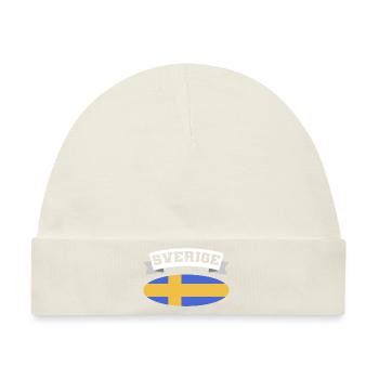 Schweden Schwedisch - Baby Premium Organic Mütze - Naturweiß - Vorne