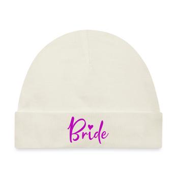 bride - Baby Premium Organic Mütze - Naturweiß - Vorne