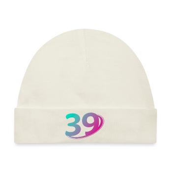 Nummer 39 mehrfarbig - Baby Premium Organic Mütze - Naturweiß - Vorne
