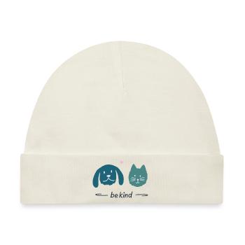 Be kind, be friendly - Baby Premium Organic Mütze - Naturweiß - Vorne