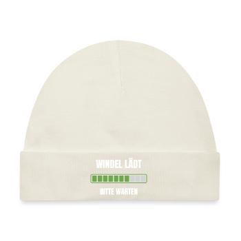 WINDEL LÄDT, bitte warten - Baby Premium Organic Mütze - Naturweiß - Vorne