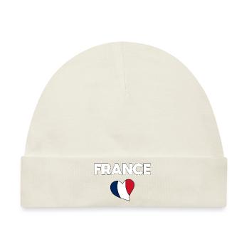 FRANKREICH Flagge und Emblem von Frankreich. Ertragen - Baby Premium Organic Mütze - Naturweiß - Vorne