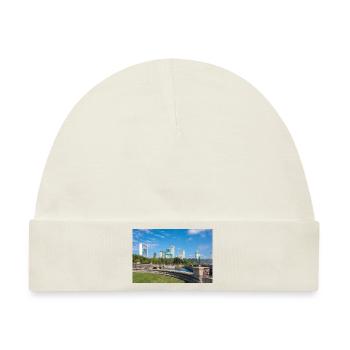 Die Skyline von Niagara City und das Panorama der Niagarafälle - Baby Premium Organic Mütze - Naturweiß - Vorne