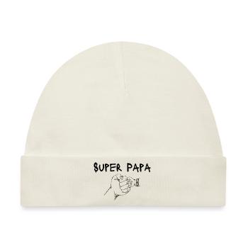 Super-Papa - Baby Premium Organic Mütze - Naturweiß - Vorne