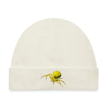 Gelbe Spinne Krabbenspinne Arachnide Misumena - Baby Premium Organic Mütze - Naturweiß - Vorne