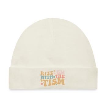 Rizz Em Mit Dem Tism - Baby Premium Organic Mütze - Naturweiß - Vorne