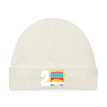 Feuerwehrauto Kindergeburtstag - Baby Premium Organic Mütze - Naturweiß - Vorne