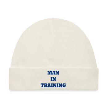 Man in Training - Baby Premium Organic Mütze - Naturweiß - Vorne