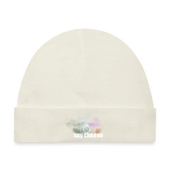 Say Cheese white - Baby Premium Organic Mütze - Naturweiß - Vorne