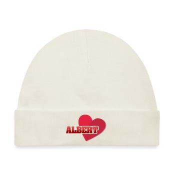 Vorname Albert - Baby Premium Organic Mütze - Naturweiß - Vorne