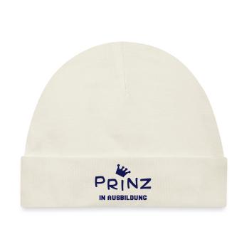 Prinz in Ausbildung - Baby Premium Organic Mütze - Naturweiß - Vorne