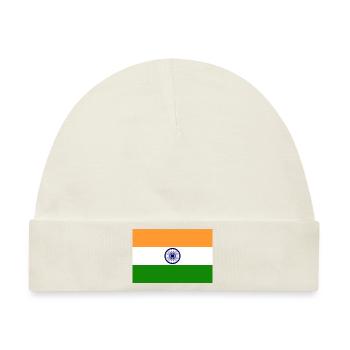 indien, Fahne, Flagge, india - Baby Premium Organic Mütze - Naturweiß - Vorne