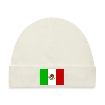 Flagge México - Baby Premium Organic Mütze - Naturweiß - Vorne