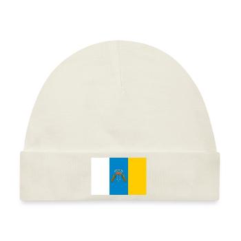Flagge Kanarische Inseln - Baby Premium Organic Mütze - Naturweiß - Vorne