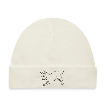 Goat süße ZIEGE stretching yoga goat - Baby Premium Organic Mütze - Naturweiß - Vorne