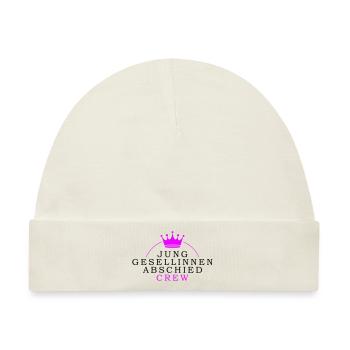 Junggesellinnenabschied Crew Junggesellin - Baby Premium Organic Mütze - Naturweiß - Vorne
