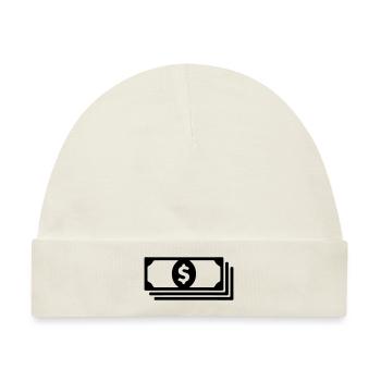 Cash Money Symbol - Baby Premium Organic Mütze - Naturweiß - Vorne