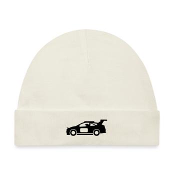 Auto Rennfahrer - Baby Premium Organic Mütze - Naturweiß - Vorne