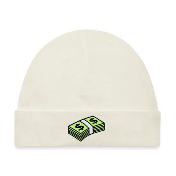Money dollars 3 colors - Baby Premium Organic Mütze - Naturweiß - Vorne