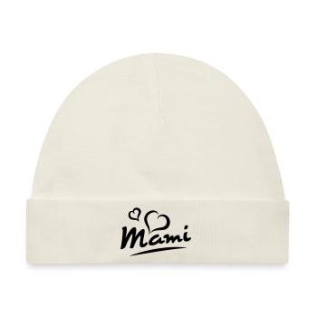 Mami - Baby Premium Organic Mütze - Naturweiß - Vorne