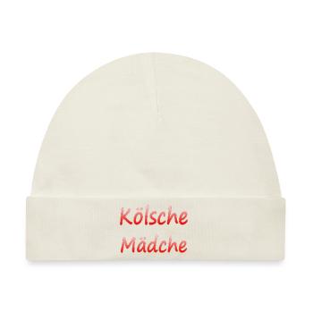 Kölsche Mädche - Karneval Kölle Alaaf - Baby Premium Organic Mütze - Naturweiß - Vorne
