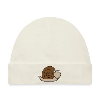 Freundliche Schnecke - Baby Premium Organic Mütze - Naturweiß - Vorne