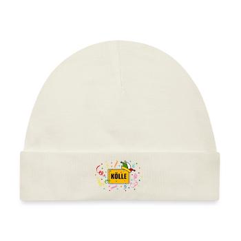 Kölle Karneval Ortsschild Fasching Narrenkappe - Baby Premium Organic Mütze - Naturweiß - Vorne