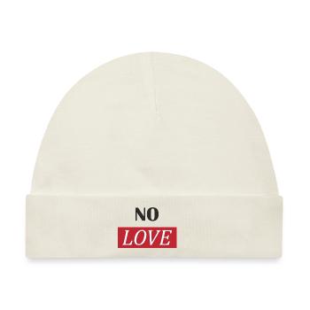 NO LOVE - Baby Premium Organic Mütze - Naturweiß - Vorne
