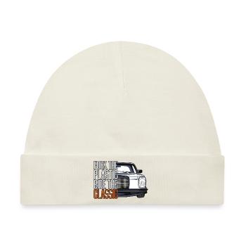 FTP Style Retro Car Silhouette - Baby Premium Organic Mütze - Naturweiß - Vorne