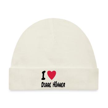 i love digge huehner - Baby Premium Organic Mütze - Naturweiß - Vorne