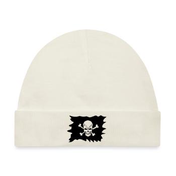 Tod Kopf Schädel flag flag Pirate2 - Baby Premium Organic Mütze - Naturweiß - Vorne