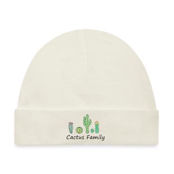 Cactus family - Baby Premium Organic Mütze - Naturweiß - Vorne