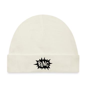 Bang Explosion Funny Spaß Geschenk - Baby Premium Organic Mütze - Naturweiß - Vorne