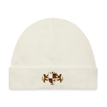 Goldenes Wappen - Baby Premium Organic Mütze - Naturweiß - Vorne