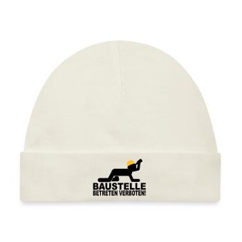 baustelle betreten verboten - Baby Premium Organic Mütze - Naturweiß - Vorne