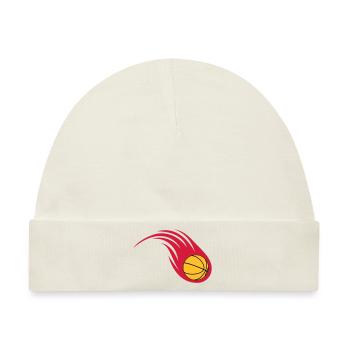 Basketball Feuerball - Baby Premium Organic Mütze - Naturweiß - Vorne
