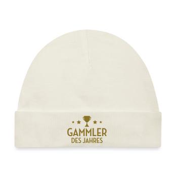 Gammler - Gammlerin - Faulenzer - Slacker - Fauler - Baby Premium Organic Mütze - Naturweiß - Vorne