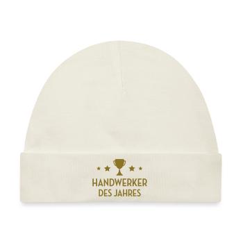 Handwerker Handwerkerin Handwerk Kunsthandwerk - Baby Premium Organic Mütze - Naturweiß - Vorne