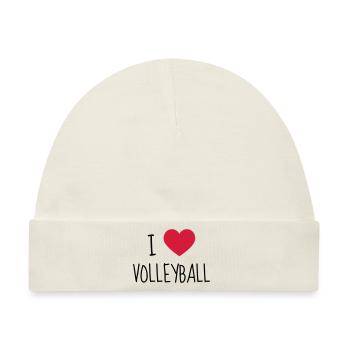 Volleyball - Volley Ball - Volley-Ball - Sport - Baby Premium Organic Mütze - Naturweiß - Vorne