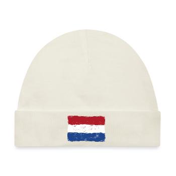 Netherlande Flag - Baby Premium Organic Mütze - Naturweiß - Vorne