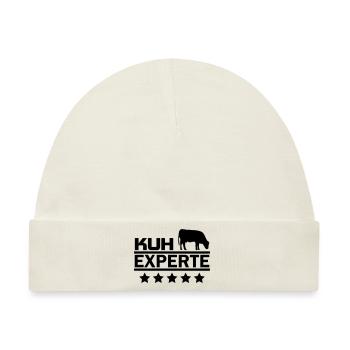 Kuh Experte - Baby Premium Organic Mütze - Naturweiß - Vorne