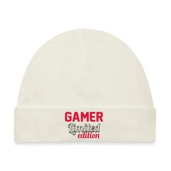 Geek / Gamer / Console / Playsation / Gameuse - Baby Premium Organic Mütze - Naturweiß - Vorne